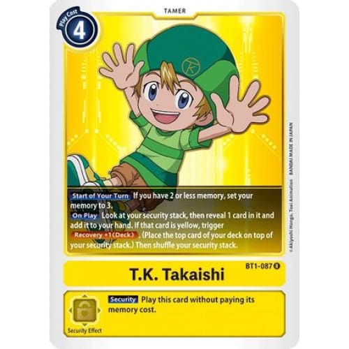 T.K. Takaishi (BT1-087 R) Rare - Single