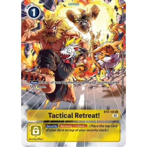 Tactical Retreat! (Alternate Art) - BT4-105 - Uncommon Foil