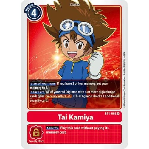 Tai Kamiya - BT1-085 (BT1-085 R) Rare - Single