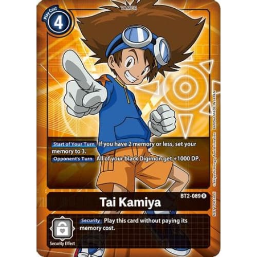 Tai Kamiya - BT2-089 (Box Topper) (BT2-089 R) Rare Foil