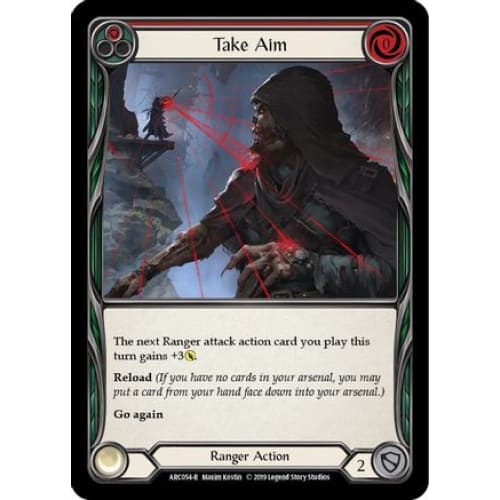 Take Aim (Red) (ARCANE RISING) 1st Edition Rainbow Foil