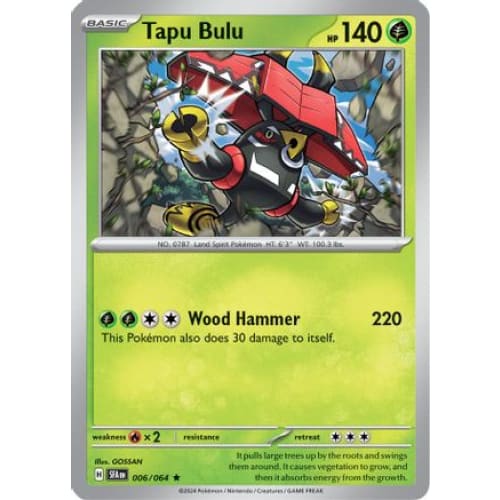 Tapu Bulu (6) Rare Classic Holofoil - Single