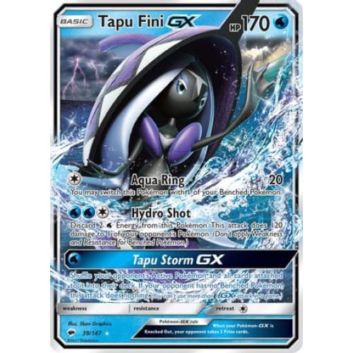 Tapu Fini-GX (039/147) Holo Rare Holofoil - Single