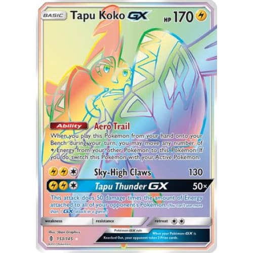 Tapu Koko-GX (153/145) Holo Rare Holofoil - Single