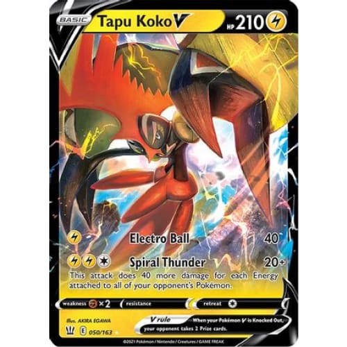 Tapu Koko V (050/163) Holo Rare Holofoil - Single