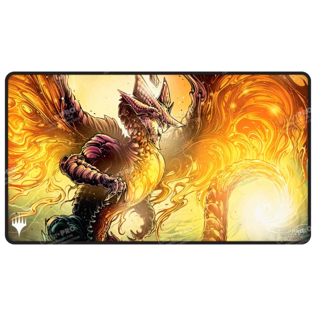 Tarkir Dragonstorm Betor Kin to All Black Stitched Playmat