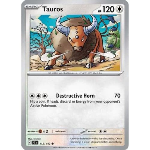 Tauros (112) Common Reverse Holofoil - Single