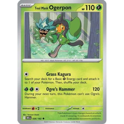 Teal Mask Ogerpon (26) Uncommon - Single
