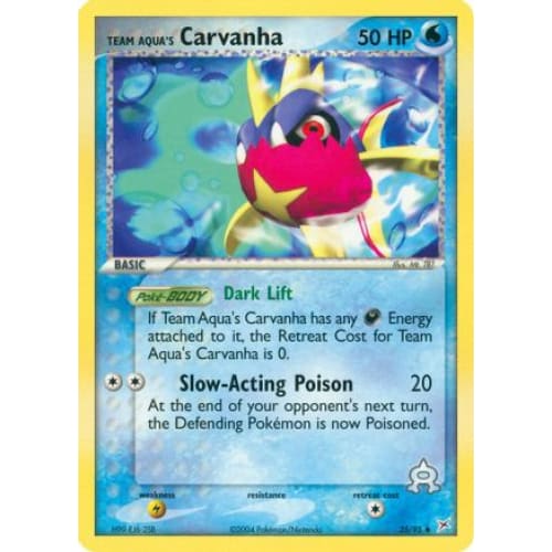 Team Aqua’s Carvanha (025/095) Uncommon Reverse Holofoil