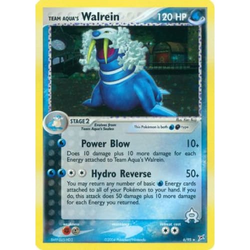 Team Aqua’s Walrein (006/095) Holo Rare Holofoil - Single