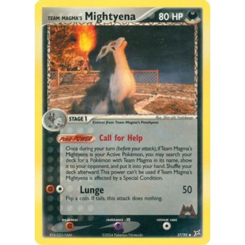 Team Magma’s Mightyena (037/095) Uncommon Reverse Holofoil