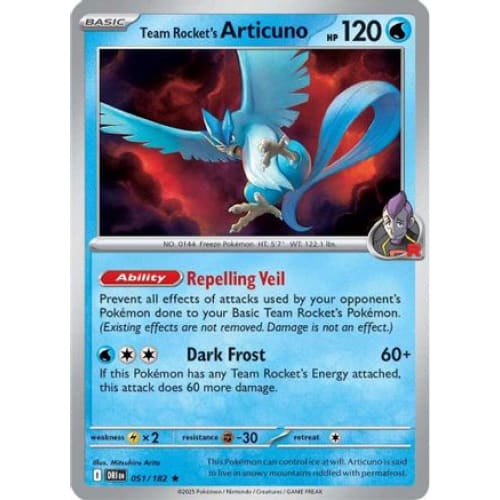Team Rocket’s Articuno (51) Rare Classic Holofoil - Single