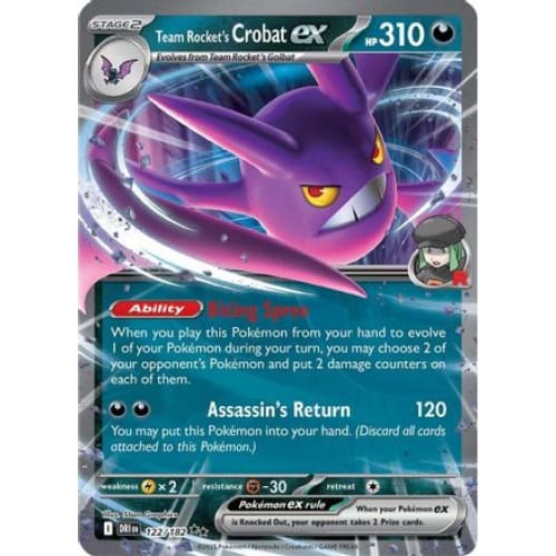 Team Rocket’s Crobat ex - 122/182 (122) Double Rare