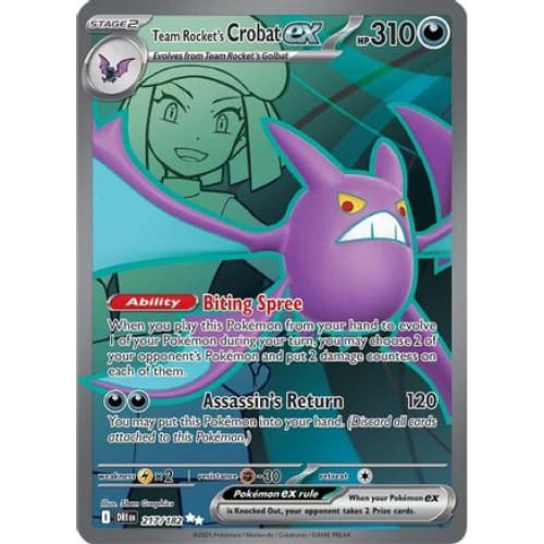 Team Rocket’s Crobat ex - 217/182 (217) Ultra Rare Holofoil