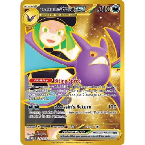 Team Rocket’s Crobat ex - 242/182 (242) Hyper Rare Holofoil