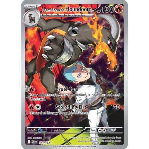 Team Rocket’s Houndoom - 191/182 (191) Illustration Rare