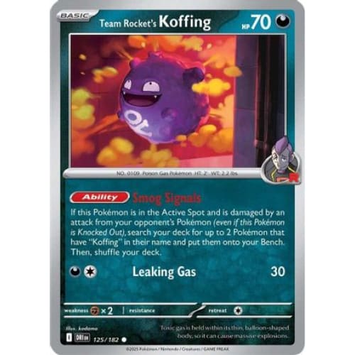Team Rocket’s Koffing (125) Common - Single