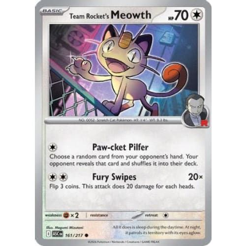 Team Rocket’s Meowth (161) Common - Single