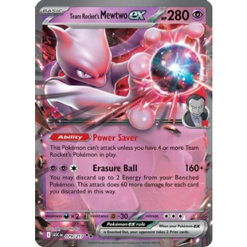 Team Rocket’s Mewtwo ex - 079/217 (79) Double Rare Holofoil