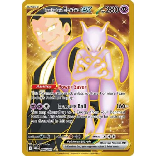 Team Rocket’s Mewtwo ex - 240/182 (240) Hyper Rare Holofoil