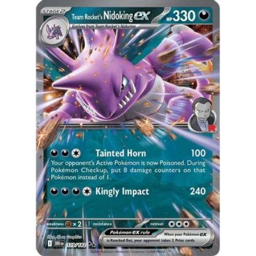 Team Rocket’s Nidoking ex - 119/182 (119) Double Rare