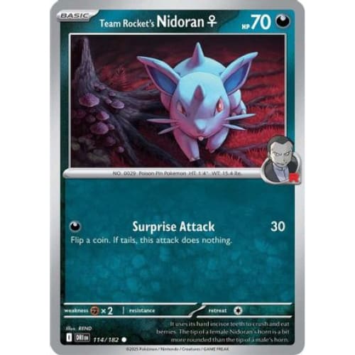 Team Rocket’s Nidoran (114) Common Reverse Holofoil - Single