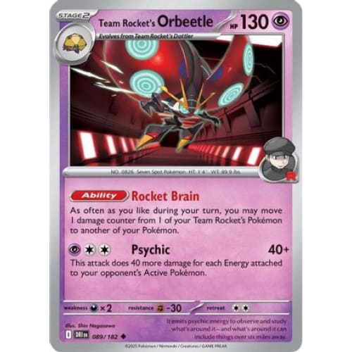 Team Rocket’s Orbeetle - 089/182 (89) Uncommon - Single