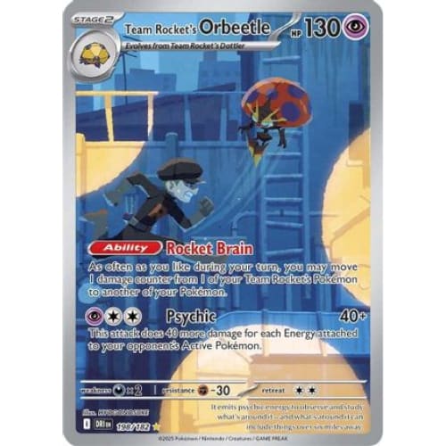 Team Rocket’s Orbeetle - 198/182 (198) Illustration Rare