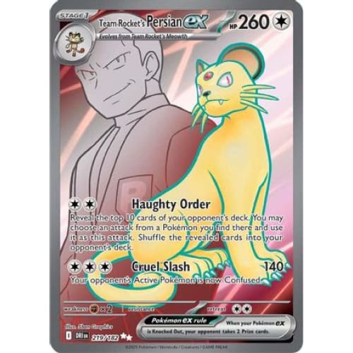 Team Rocket’s Persian ex - 219/182 (219) Ultra Rare