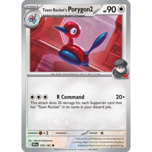 Team Rocket’s Porygon2 (154) Common Reverse Holofoil