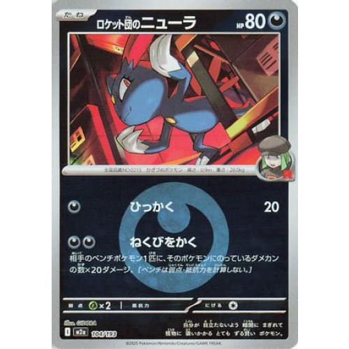 Team Rocket’s Sneasel (Energy Symbol Pattern) (104/193)