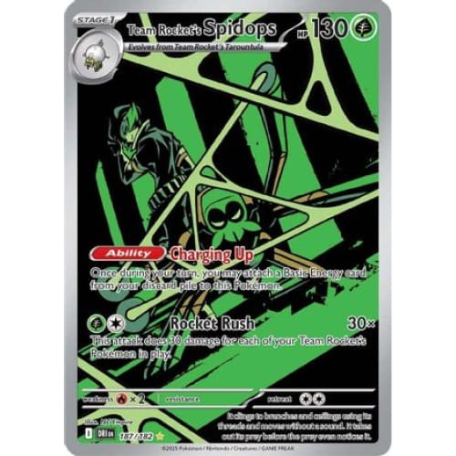 Team Rocket’s Spidops - 187/182 (187) Illustration Rare