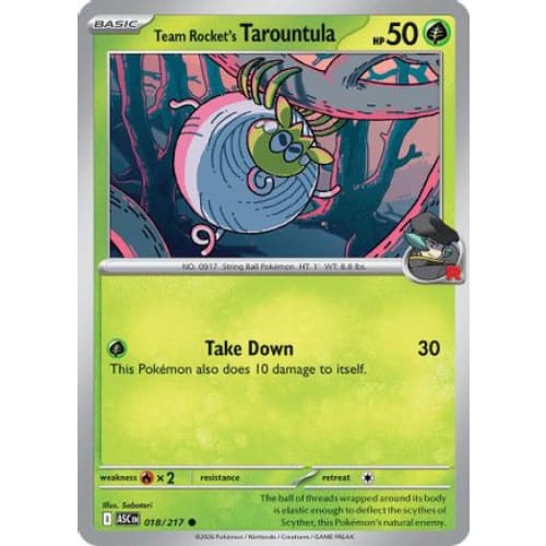 Team Rocket’s Tarountula (18) Common - Single