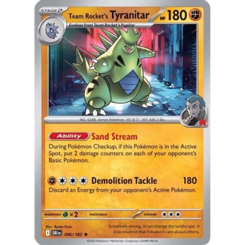 Team Rocket’s Tyranitar (96) Rare Classic Holofoil - Single