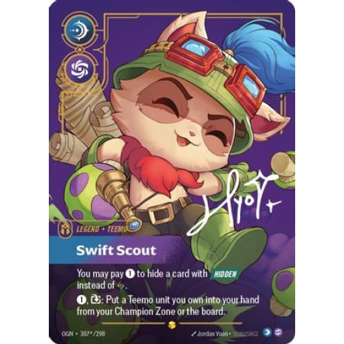 Teemo - Swift Scout (Signature) (307*/298) - Origins Foil