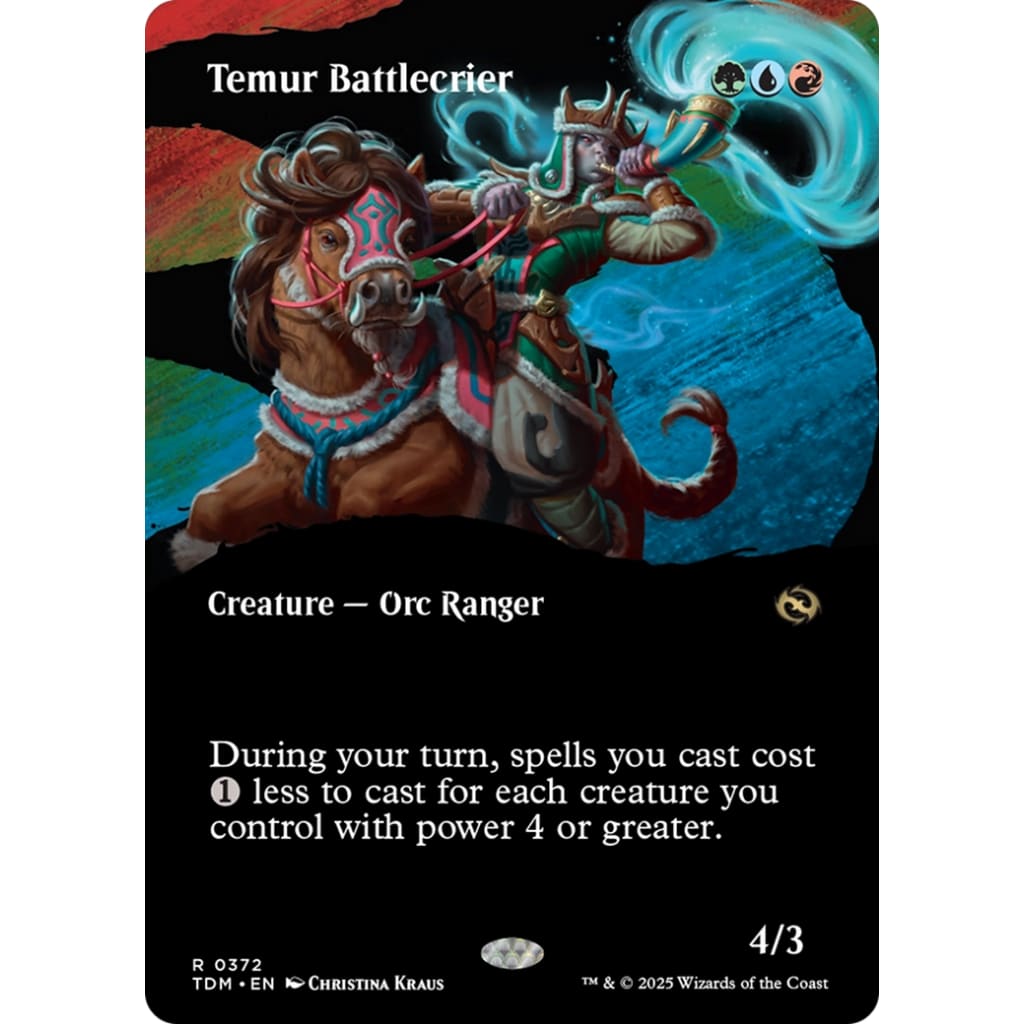 Temur Battlecrier (TDM-372): (Showcase) (Borderless) Foil