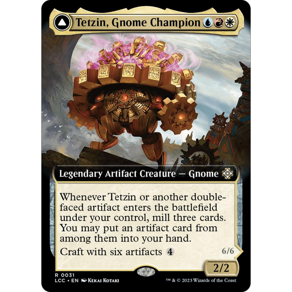 Tetzin Gnome Champion // The Golden-Gear Colossus