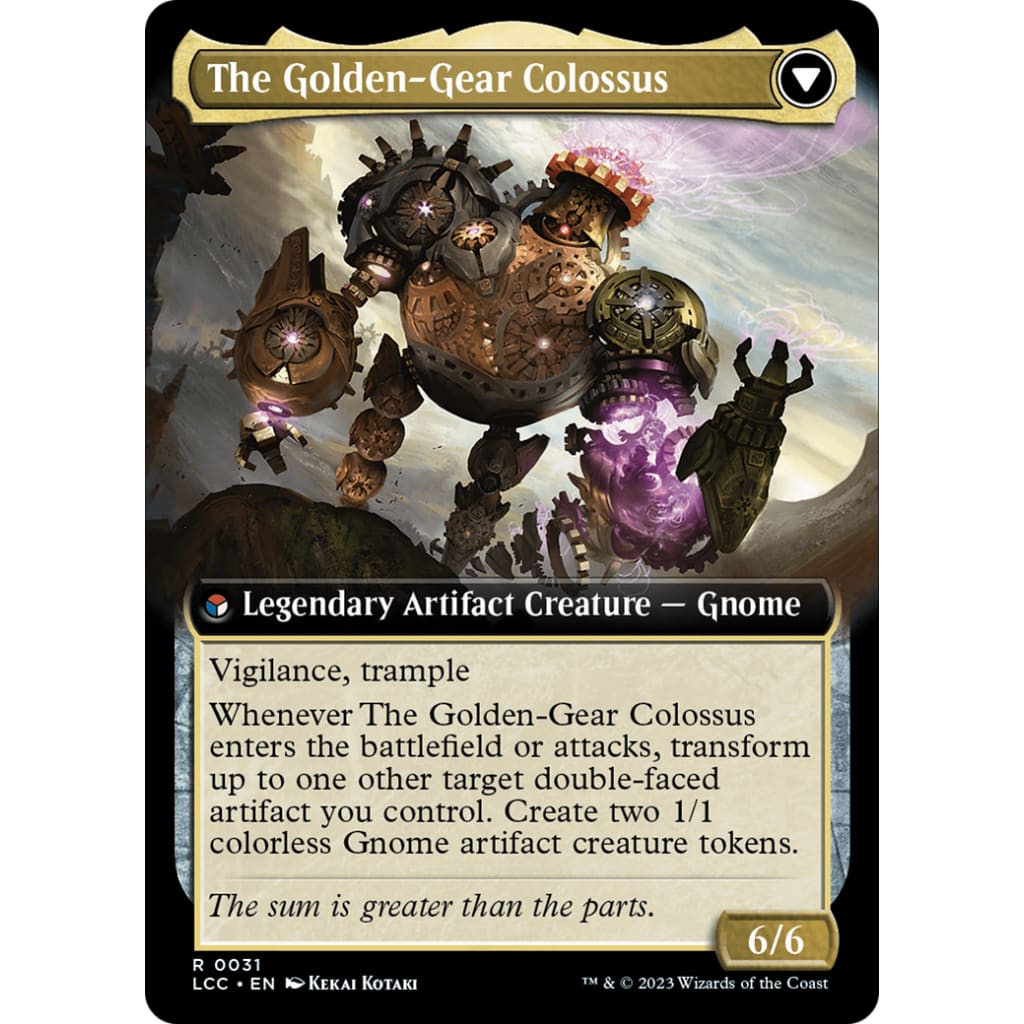 Tetzin Gnome Champion // The Golden-Gear Colossus