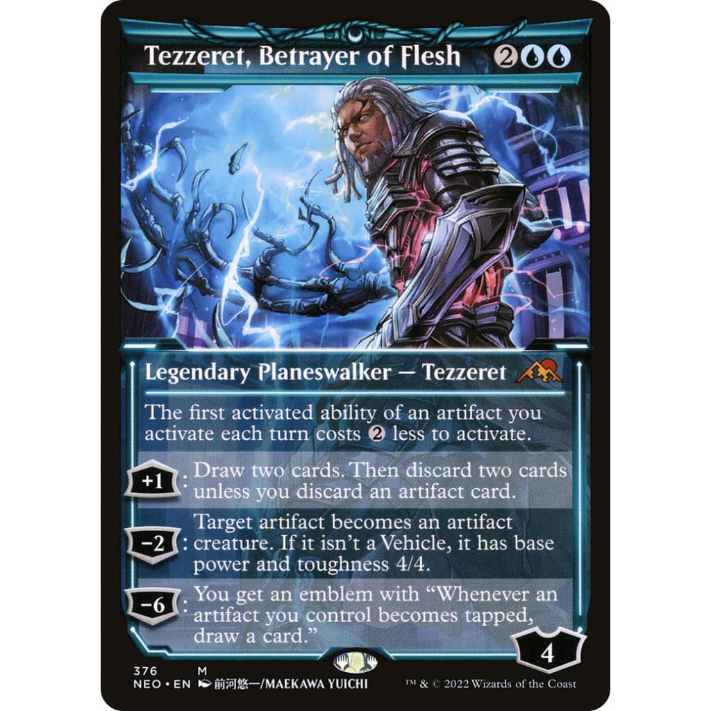 Tezzeret Betrayer of Flesh (NEO-376): (Showcase) Foil
