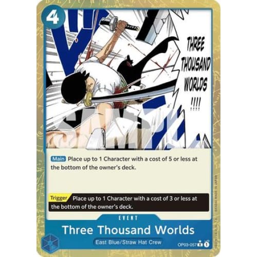 Three Thousand Worlds (Textured Foil) OP03-057 R Premium