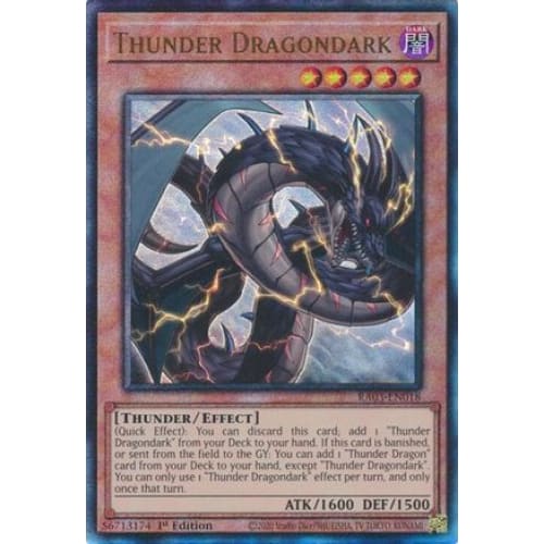 Thunder Dragondark (PUR) - RA03-EN018 Prismatic Ultimate