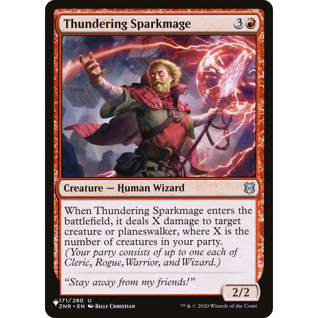 Thundering Sparkmage (PLST-ZNR-171) - Single