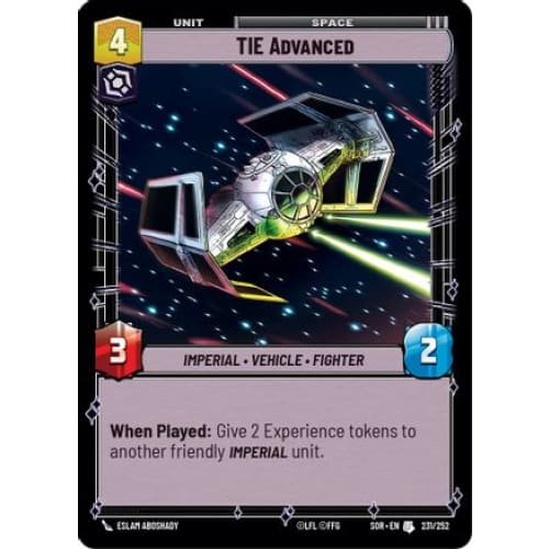 TIE Advanced (231/252) - Spark of Rebellion Foil - Single