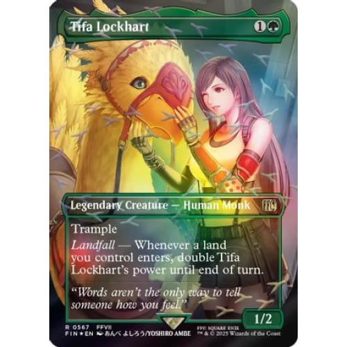Tifa Lockhart (Borderless) (Chocobo Track Foil) (FIN-567)