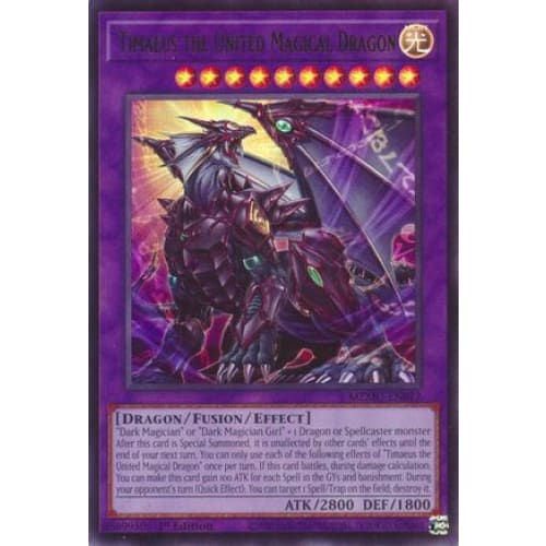 Timaeus the United Magical Dragon - MZMU-EN012 Ultra Rare