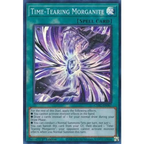 Time-Tearing Morganite - CYAC-EN067 Super Rare 1st Edition