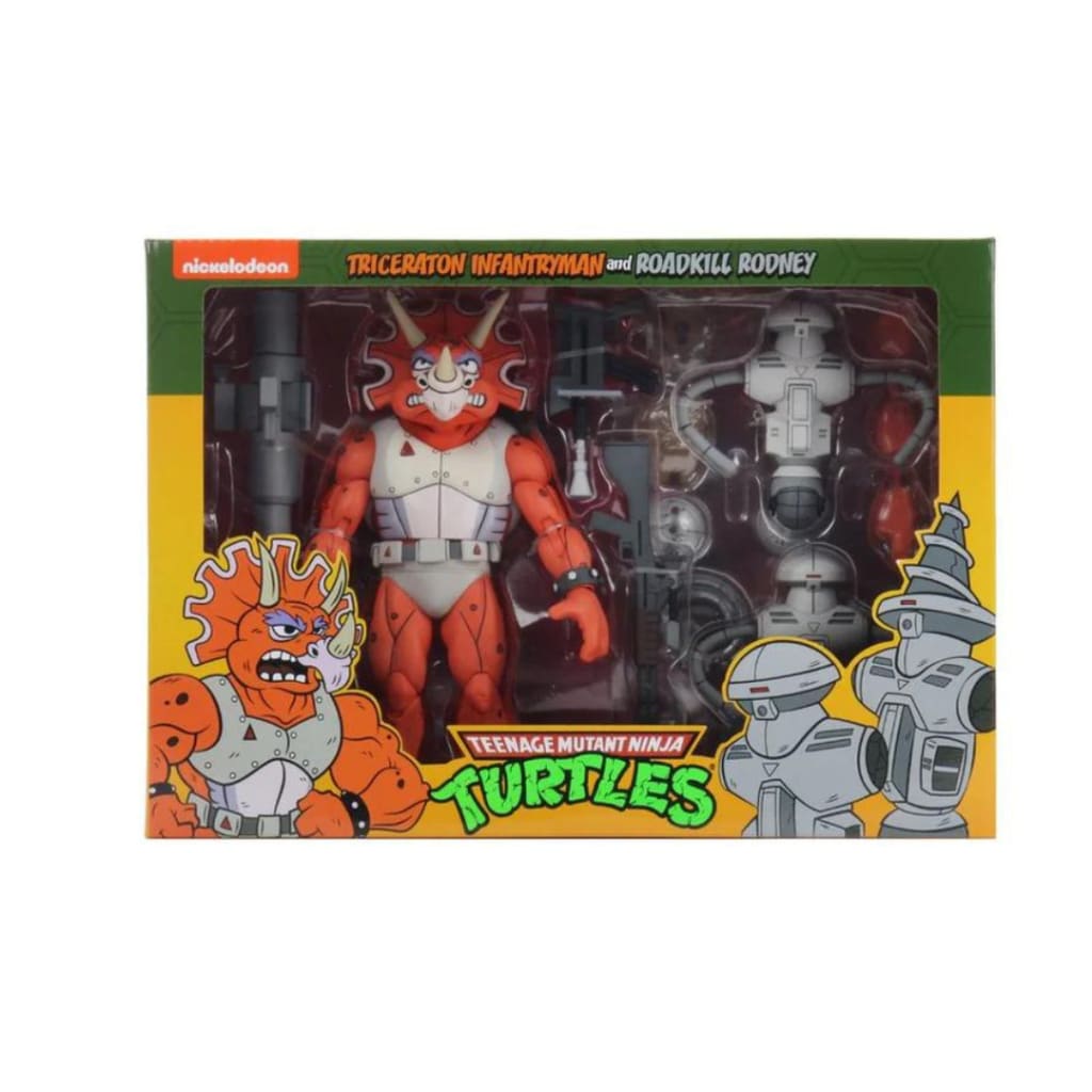 TMNT Cartoon 3 Pack Triceraton Infantryman And Rodney
