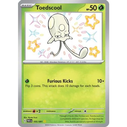 Toedscool (105) Shiny Rare Holofoil - Single