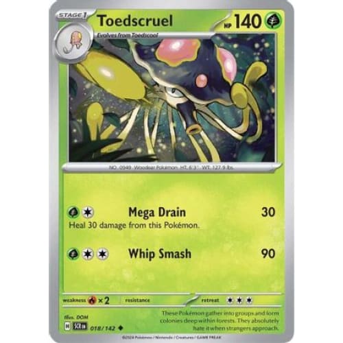 Toedscruel (18) Uncommon Reverse Holofoil - Single