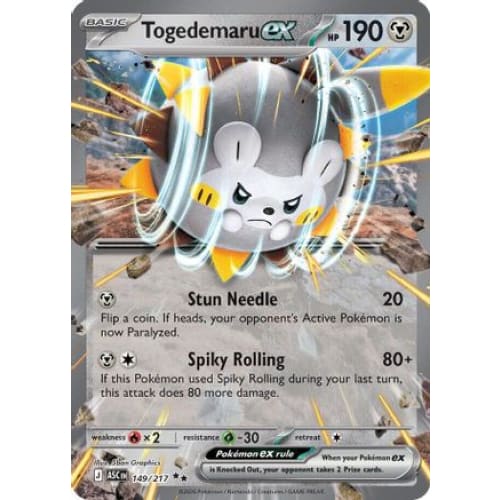 Togedemaru ex (149) Double Rare Holofoil - Single